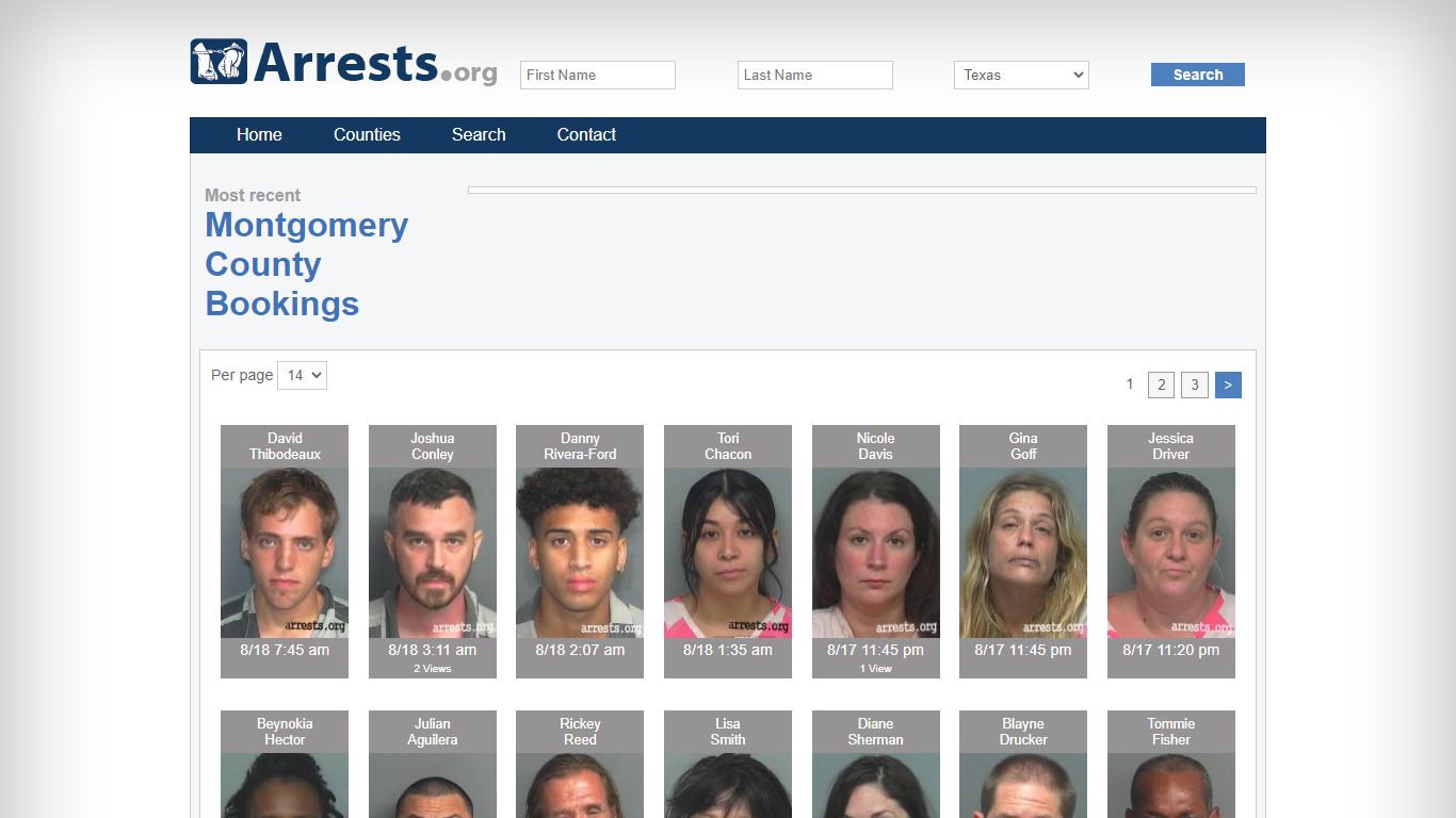 Montgomery County Arrests and Inmate Search